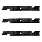 (3) LawnRAZOR Blades Fits Toro Titan ZX5000 ZX5020 117-1156-03 High Lift Notched