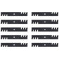 Qty 10: Toothed Mulching Blade Fits John Deere Replaces AM104489