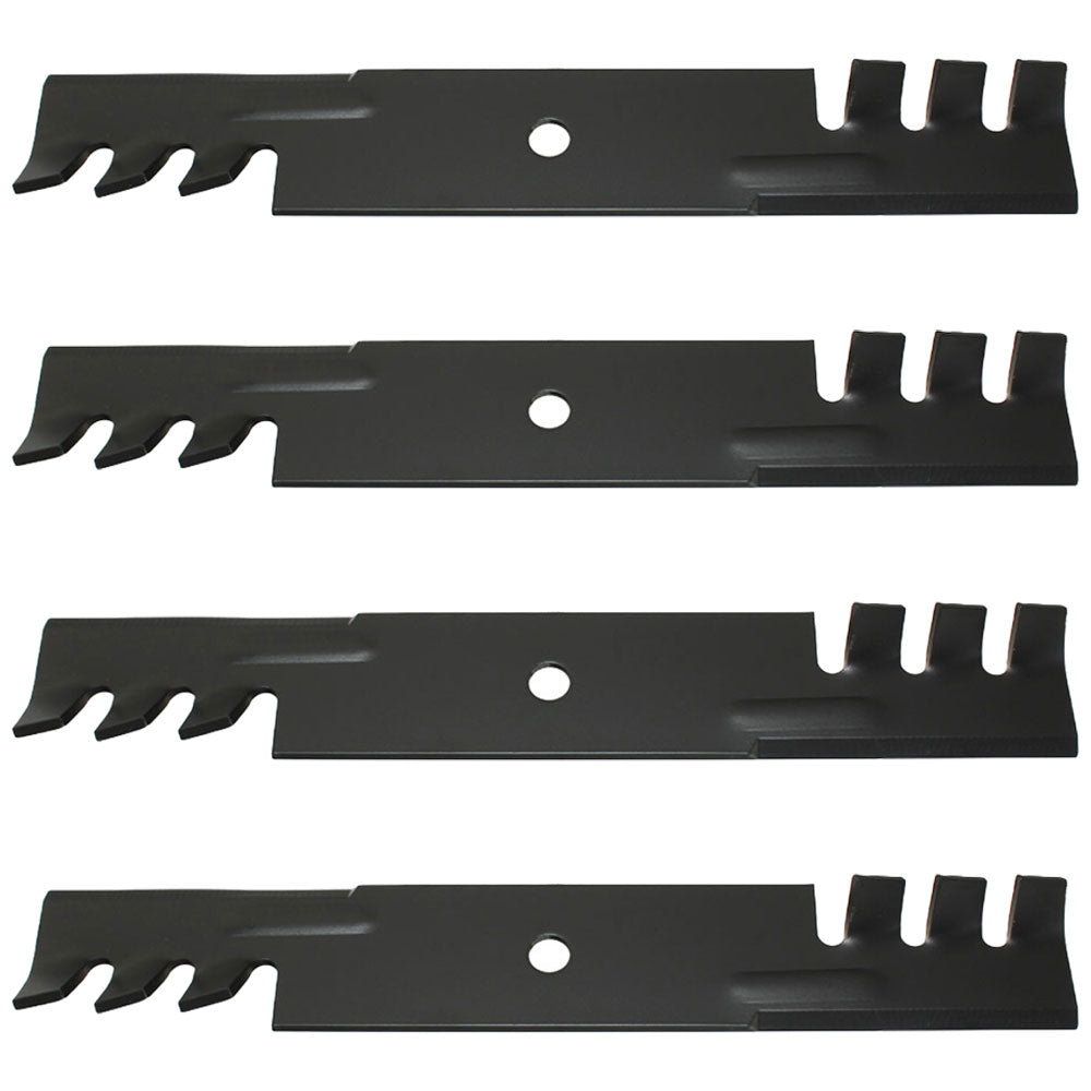 Qty 4: Toothed Mulching Blade Fits John Deere Replaces AM104489