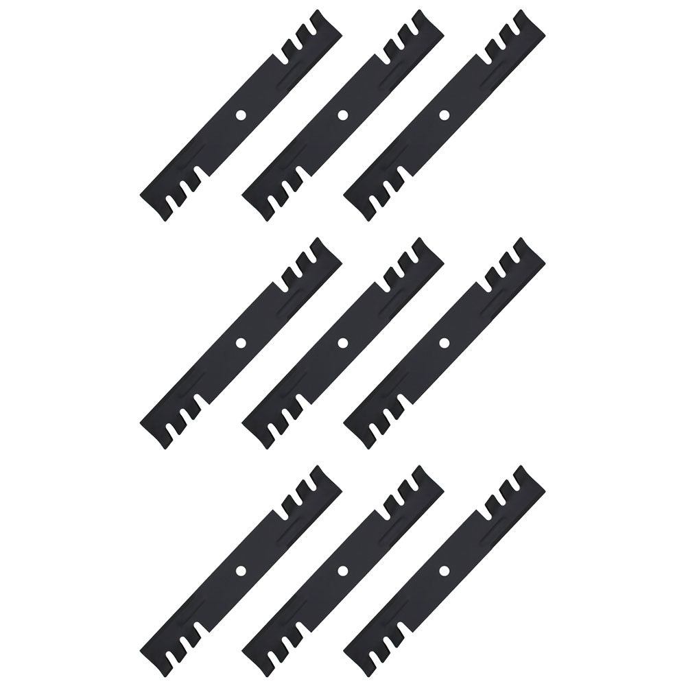 Qty 9: Toothed Mulching Blade Fits John Deere Replaces AM104489