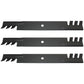 Set of 3 Toothed Mower Blades Fits Snapper Pro 61 Deck 21" 7075770