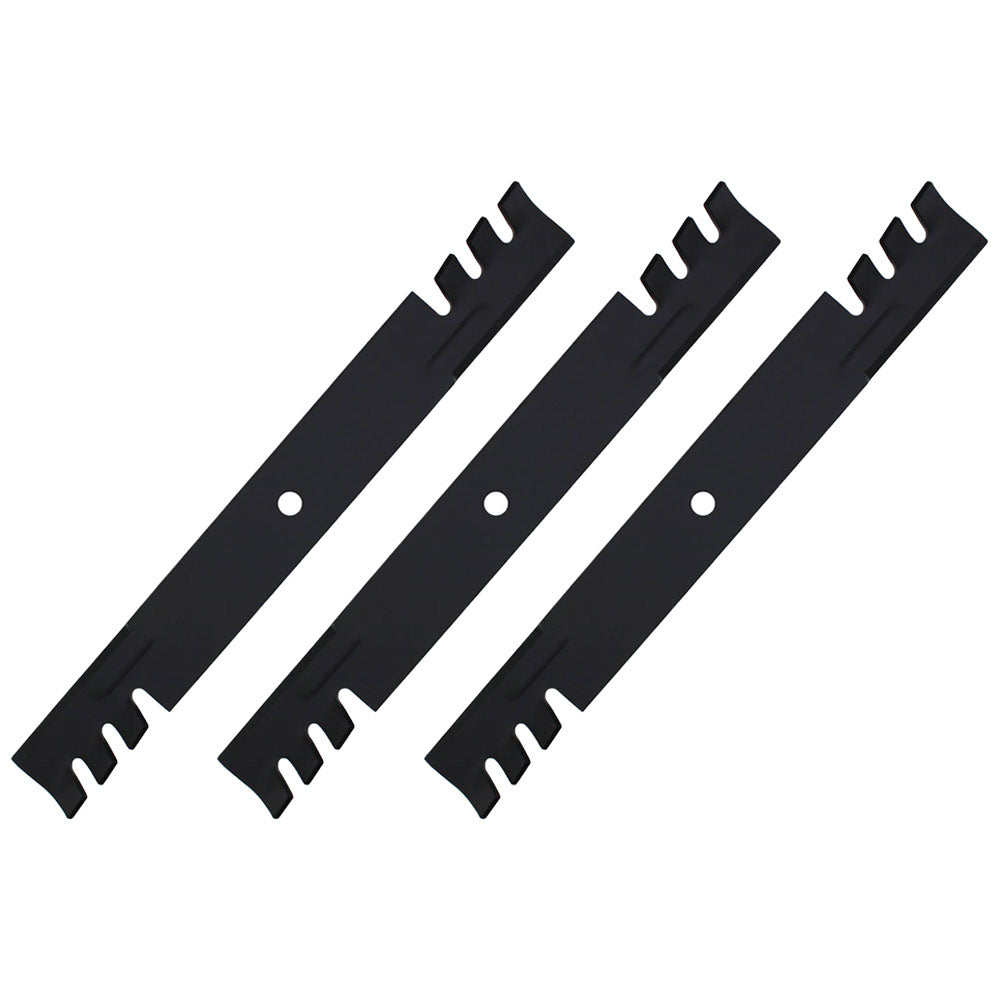 Qty. 3: Toothed Mower Blades  Fits John Deere Replaces GDU10232