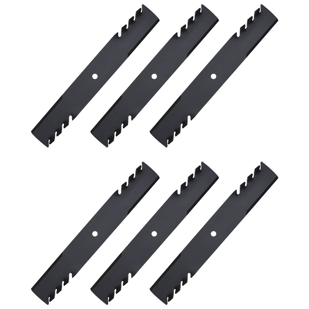 Qty 6: Toothed Blade
 Fits Exmark Replaces 1-603283