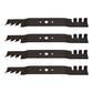 (4) Replacement 21-3/16" X 6 Point Star Mulching Blades- Toothed Fits MTD Mowers