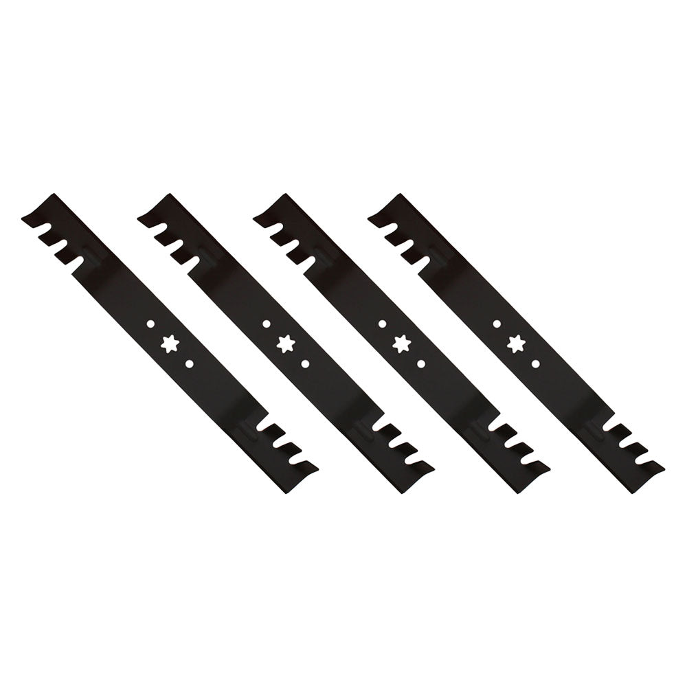 (4) 742-0616 Toothed Mulching Blades Fits Cub Cadet, Fits MTD, Fits Troy-Bilt