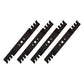 (4) Replacement 21-3/16" X 6 Point Star Mulching Blades- Toothed Fits MTD Mowers