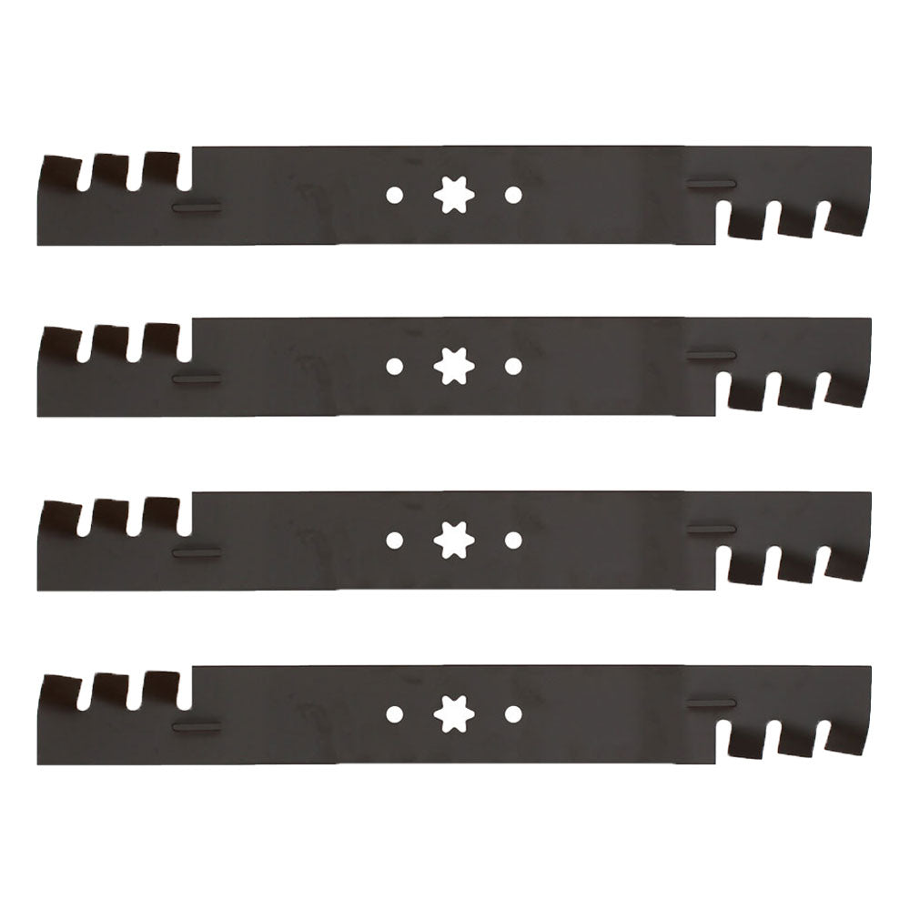 QTY 4: Toothed Commercial Mulching Blade
 Fits MTD Replaces 742-0616