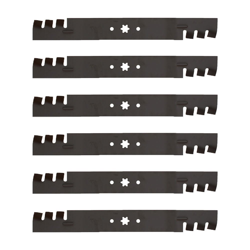 (6) 742-0616 Toothed Mulching Blades Fits Cub Cadet, Fits MTD, Fits Troy-Bilt