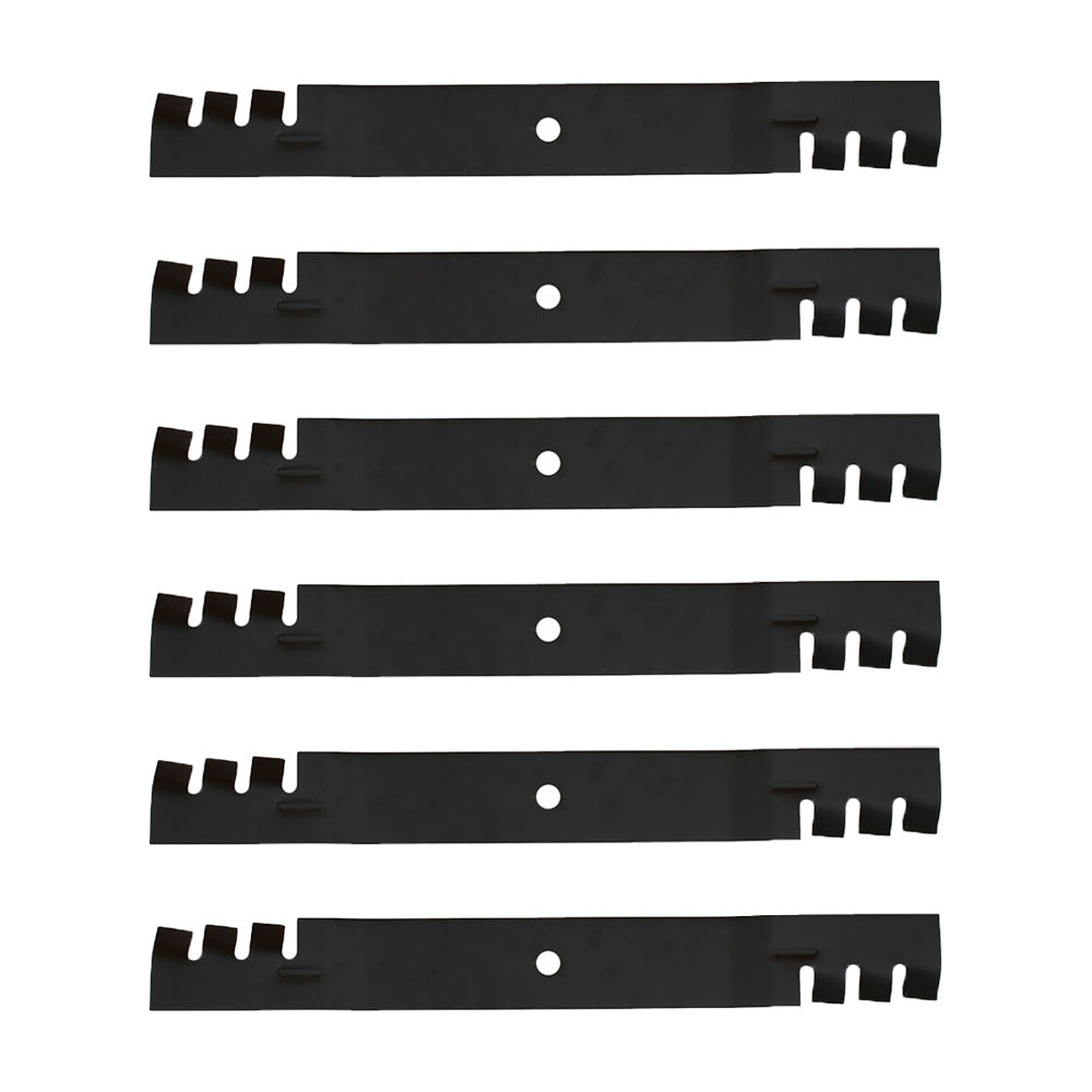 Qty 6: Toothed Mulching Blade Fits Exmark Replaces 106-2247-03