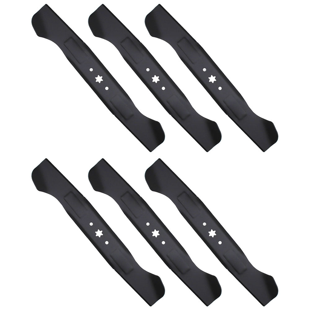 (6) Pack of Replacement High Lift Mower Blades Requires (2) for 46" deck