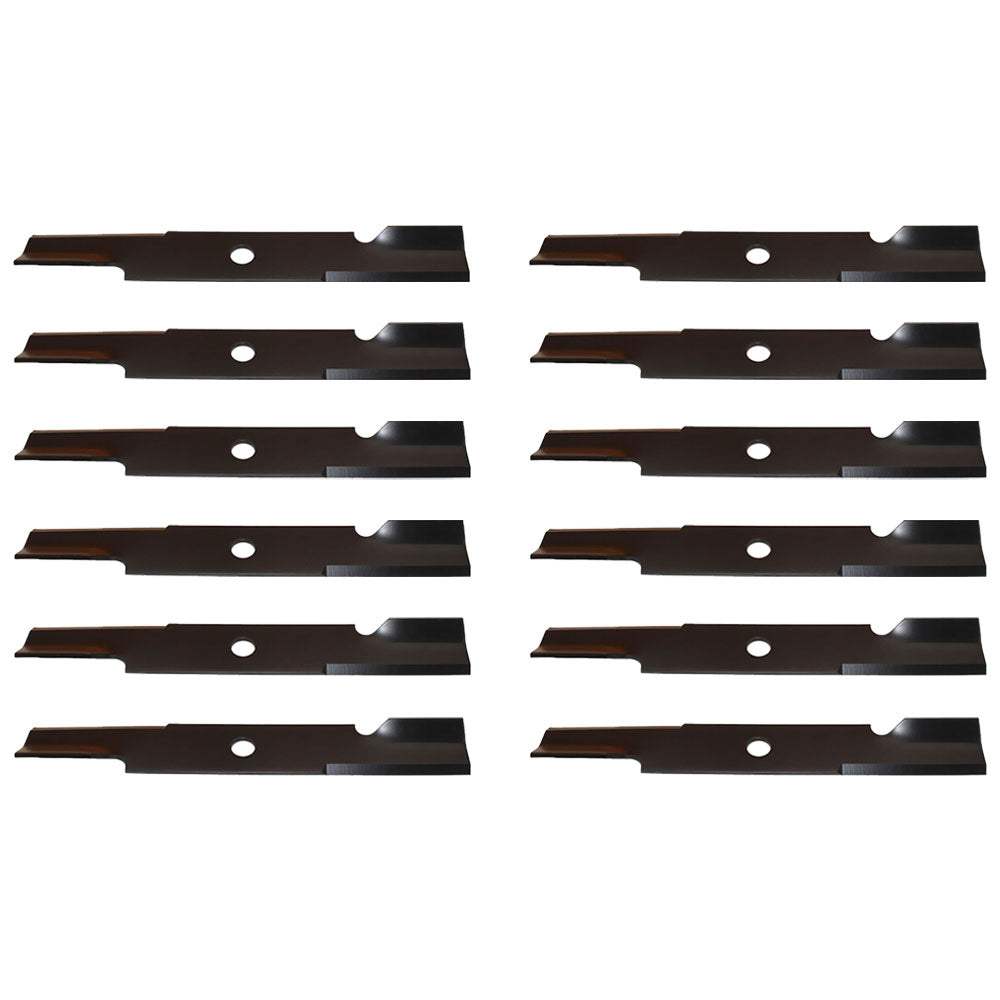 Qty 12: Notched Air-Lift Mower Blades Fits Exmark Replaces 103-6387