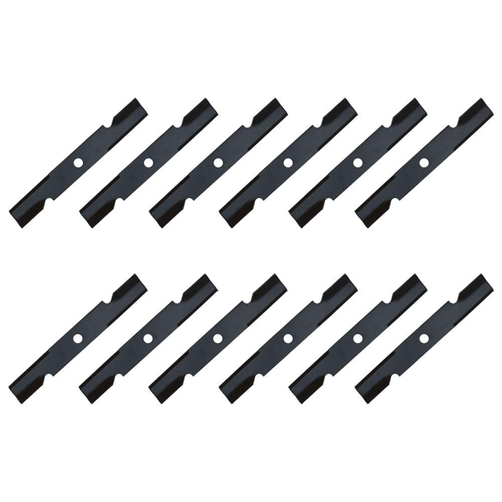 Qty 12: Notched Air-Lift Mower Blades Fits Exmark Replaces 103-6387
