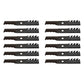 Qty 12: Toothed Mulching Blade Fits Exmark Replaces 103-6381