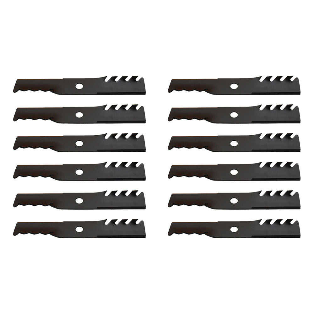 Qty 12: Toothed Mulching Blade Fits Exmark Replaces 103-6381