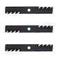 (3) Toothed Mulching Mower Blades Fits Exmark 48" Decks Lazer Z 103-6401-S