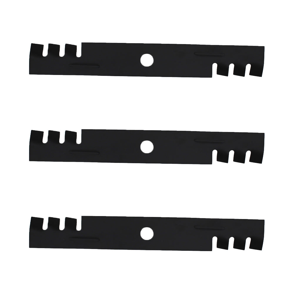 3PK 18" Toothed Blades Fits Exmark Fits Toro Turf Tracer Lazer Lawn Mowers 52" D