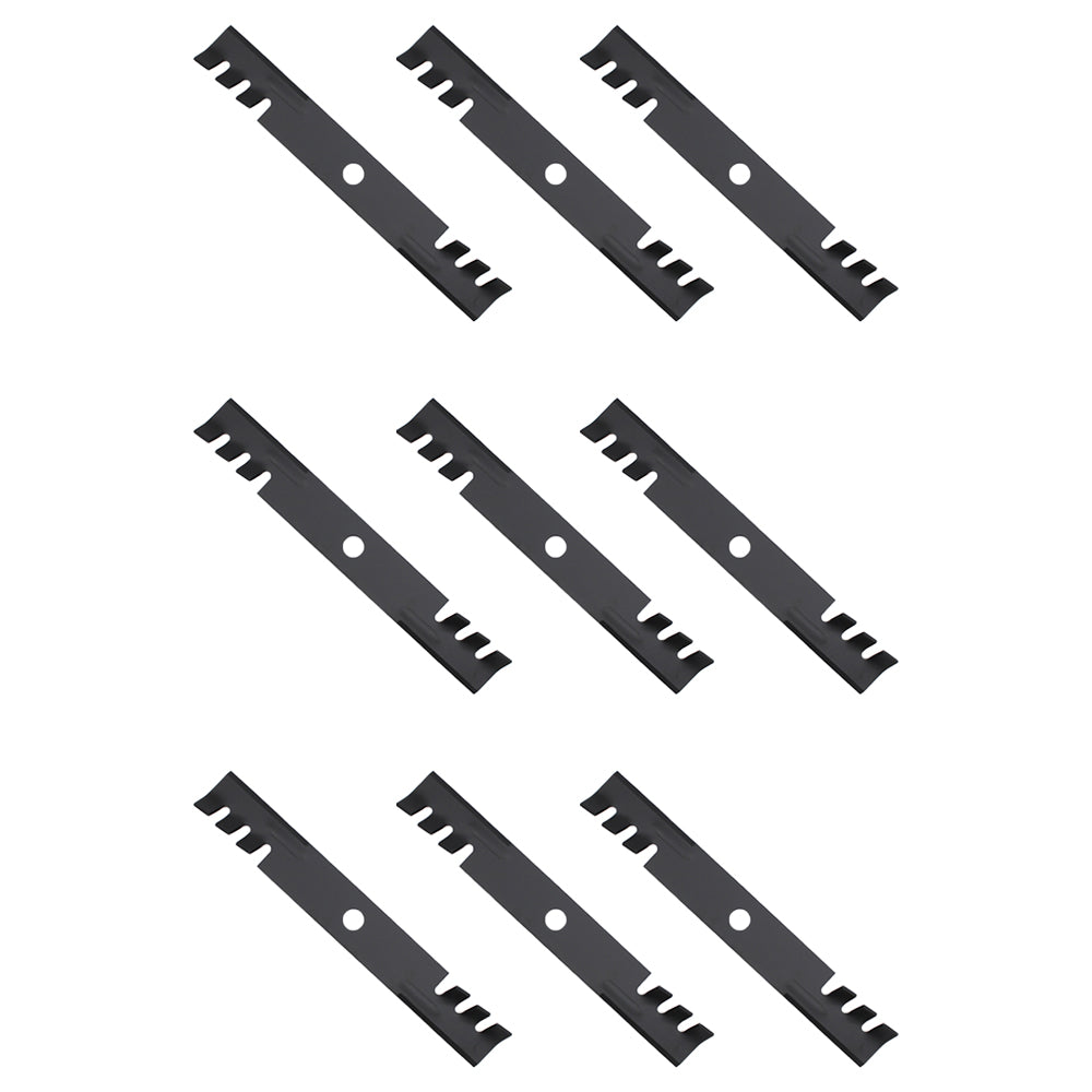 103-6402-S Set of (9) Toothed Mulching Mower Blades - 18" X 15/16" Fits Exmark