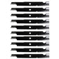 Qty 10: Notched Mower Blade - 18" X 5/8" Fits Bad Boy Replaces 038300000