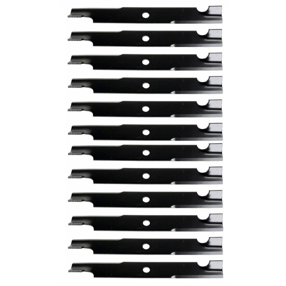 Qty 12: Notched Mower Blade - 18" X 5/8" Fits Scag Replaces 48108