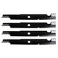 Qty 4: Notched Mower Blade - 18" X 5/8" Fits Ferris Replaces 1521227