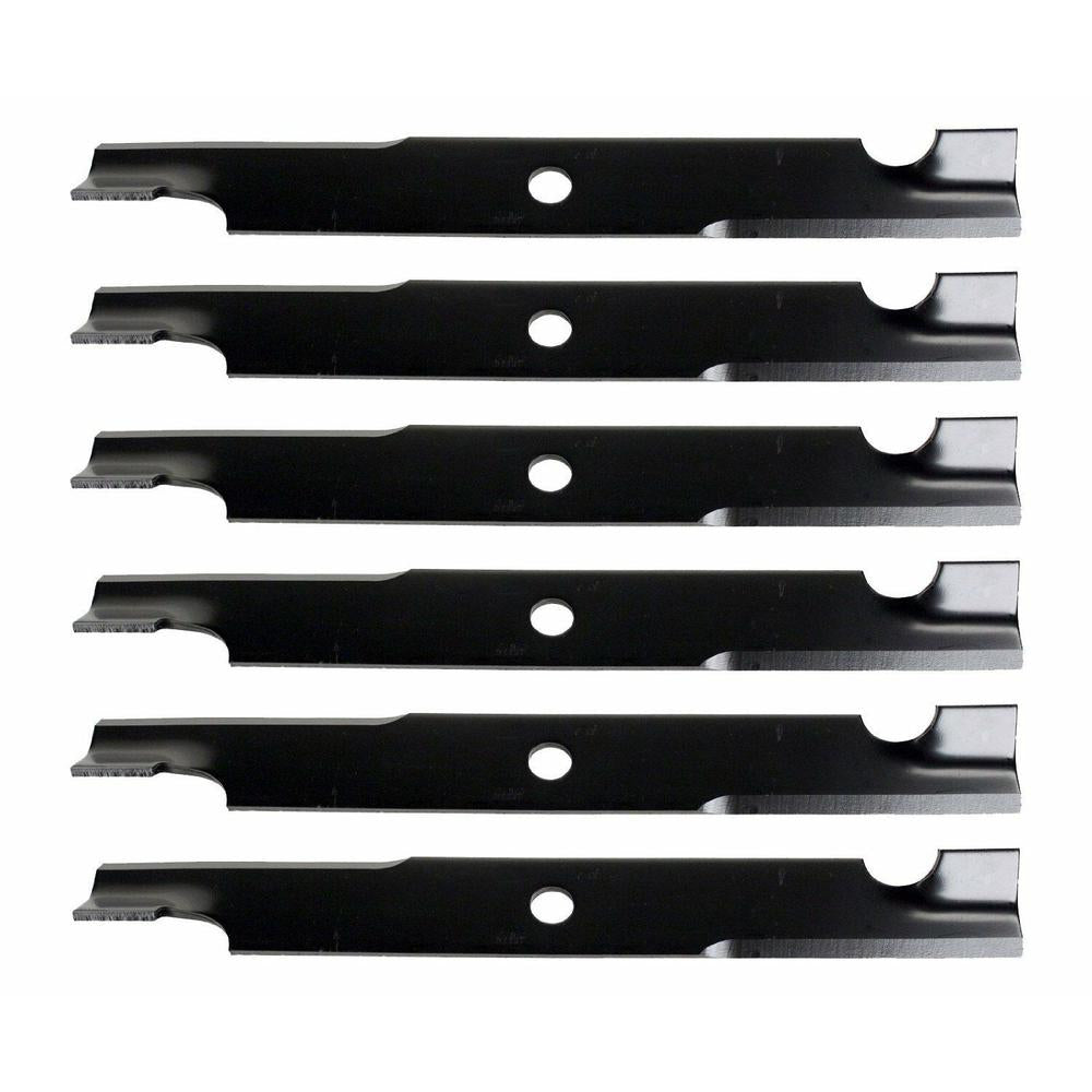 Qty 6: Notched Mower Blade - 18" X 5/8" Fits John Deere Replaces PT8721
