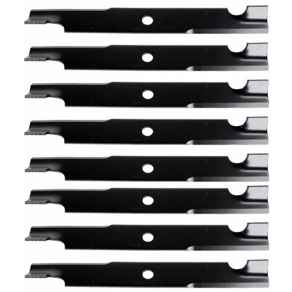 Qty 8: Notched Mower Blade - 18" X 5/8" Fits John Deere Replaces PT8721