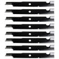 Qty 8: Notched Mower Blade - 18" X 5/8" Fits Bad Boy Replaces 038300000