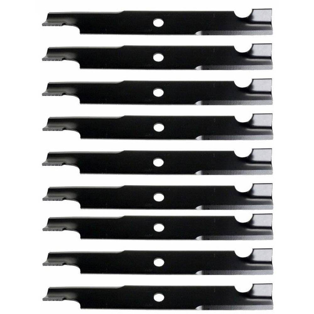 Qty 9: Notched Mower Blade - 18" X 5/8" Fits Encore Replaces 363046