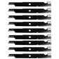 (9) Replacement Notched Mower Blades 18" X 5/8" Fits Exmark 103-2508 103-2518
