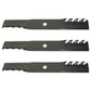 (3) Toothed Mower Blades Fits Husqvarna Riding Mowers 54" Deck 187255 187254
