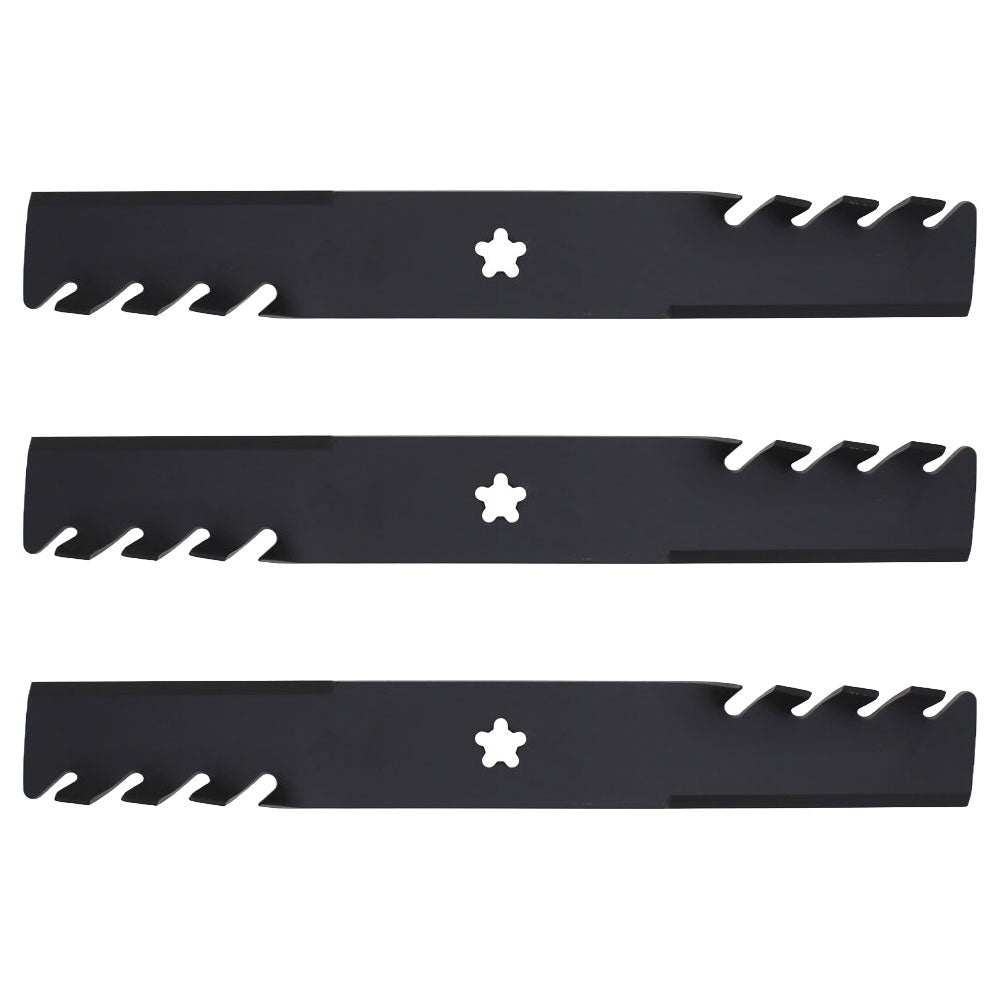 Qty 3: Toothed Mulching Blade  Fits AYP Replaces 187254