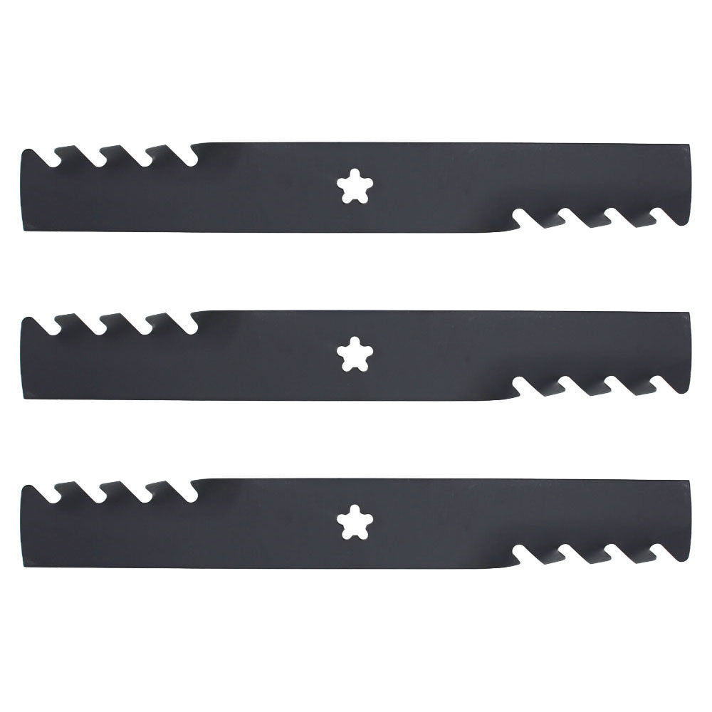 Qty 3: Toothed Mulching Blade  Fits CRAFTSMAN Replaces 917187254