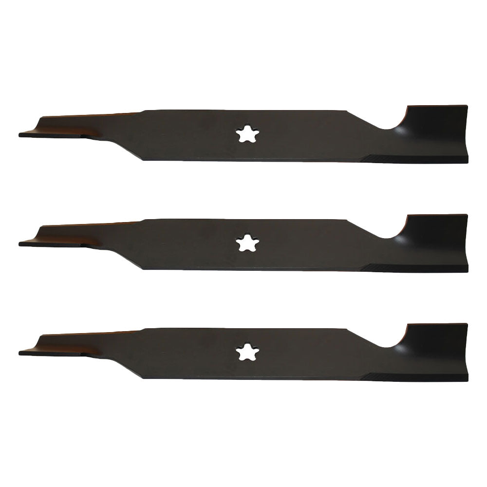 (3) Hi Lift Bagging Blades Fits Poulan Pro Riding Mower 54" Deck Repl. 532187256