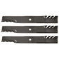 Set of 3 Blades Fits Husqvarna 521981601 61" Cut Mower Decks