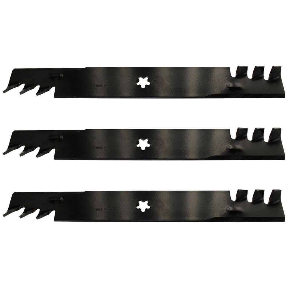 3 Mulching Blades Fits Husqvarna 521981601 61" Cut 21" X 5 Point Star