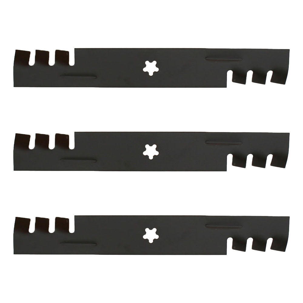 (3) Aftermarket Toothed Mulching Blades Fits Husqvarna 52" 574870801 - 575240701