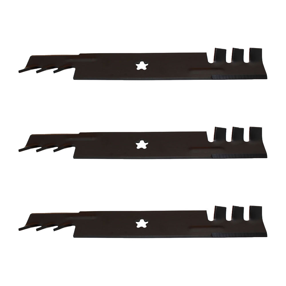 (3) Aftermarket Toothed Mulching Blades Fits Husqvarna 52" 574870801 - 575240701