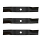 Set of 3 Fits Kubota 48" mower blades K5576-34350 K5576-34340 K5576-97530