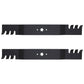 46 1/4" 302-422 Toothed Mulch Lawn Mower Blade Set (2) Fits MTD / Fits Cub Cadet