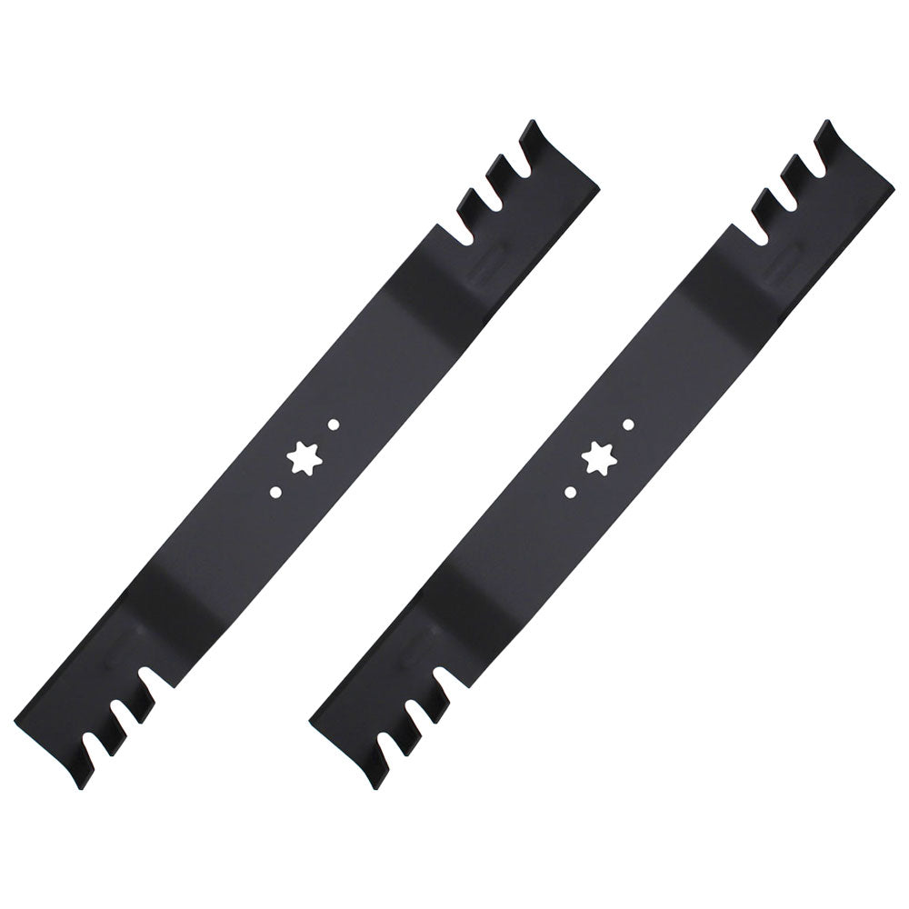 46 1/4" 302-422 Toothed Mulch Lawn Mower Blade Set (2) Fits MTD / Fits Cub Cadet