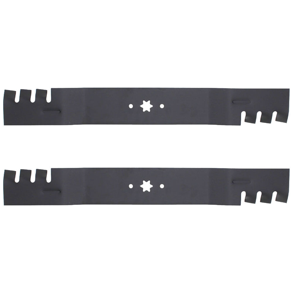 46 1/4" Fits Stens #302-422 Toothed Mulch Lawn Mower Blade Set (2) MTD / Fits