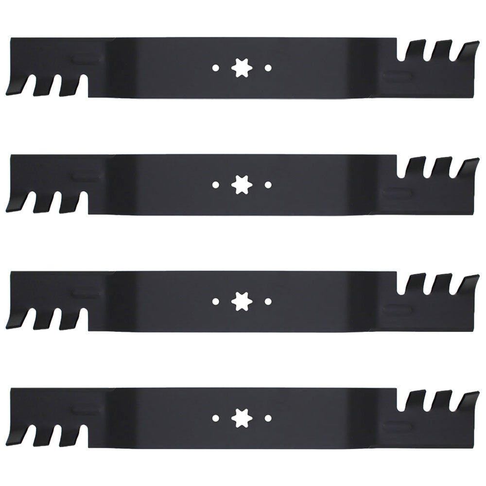 Set of 4 Toothed Mulch 46" Blades 96-401 Fits Cub Cadet 942-04290, 742-04244
