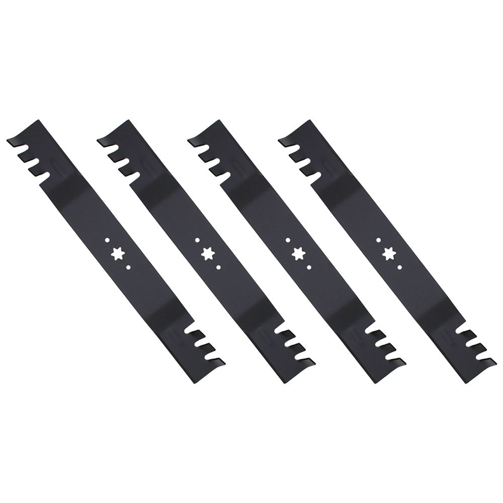 Set of 4 Toothed Mulch 46" Blades 96-401 Fits Cub Cadet 942-04290, 742-04244