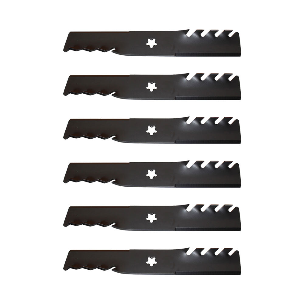 Qty 6: Toothed Mulching Blade Fits Dixon Replaces 539113425-Mulching