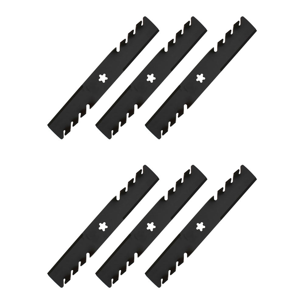 Qty 6: Toothed Mulching Blade Fits Dixon Replaces 539113425-Mulching