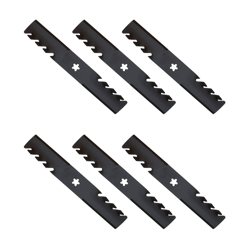 Qty 6: Toothed Mulching Blade Fits Dixon Replaces 539113425-Mulching