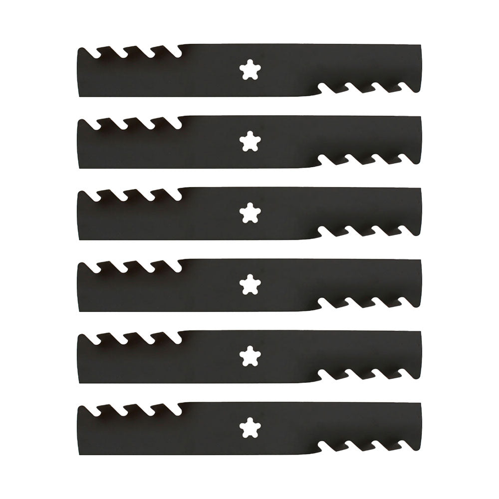 Qty 6: Toothed Mulching Blade Fits Dixon Replaces 539113425-Mulching