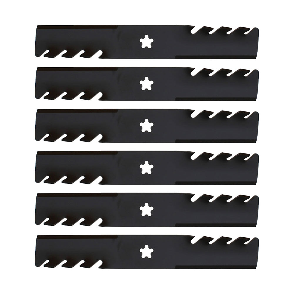 Qty 6: Toothed Mulching Blade Fits Yazoo/Kees Replaces 539 113425