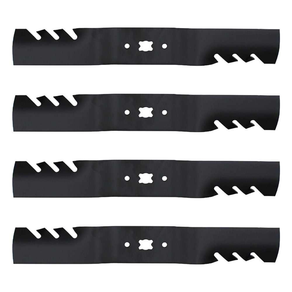 QTY 4: Toothed Mower Blade
 Fits Troy Bilt Replaces 742-04154