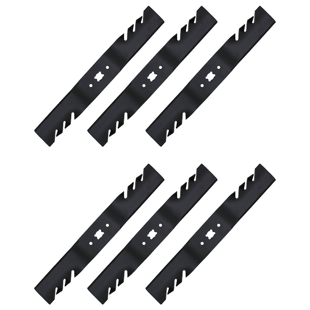 Qty 6: Toothed Mower Blade Fits Troy Bilt Replaces 742-04154